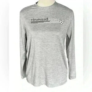 Vineyard Vines Performance Gray Long Sleeve Soccer Youth Large Shirt